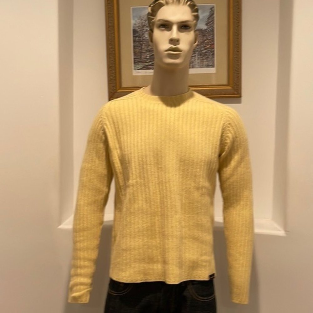 Abercrombie & Fitch Men’s Crewneck Long Sleeve Sweater Shirt Yellow, Size L